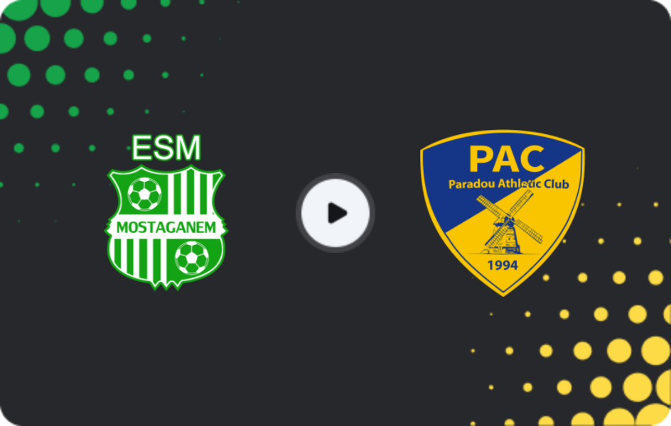 Where to watch Mostaganem — Paradou AC, Ligue 1, 17.03.2026