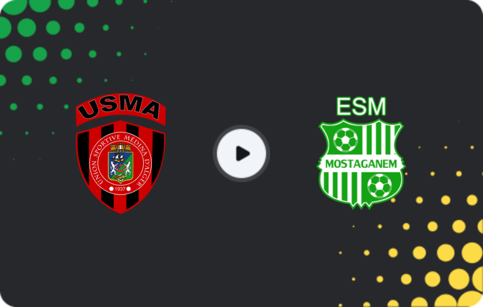 Where to watch USM Alger — Mostaganem, Ligue 1, 17.04.2026