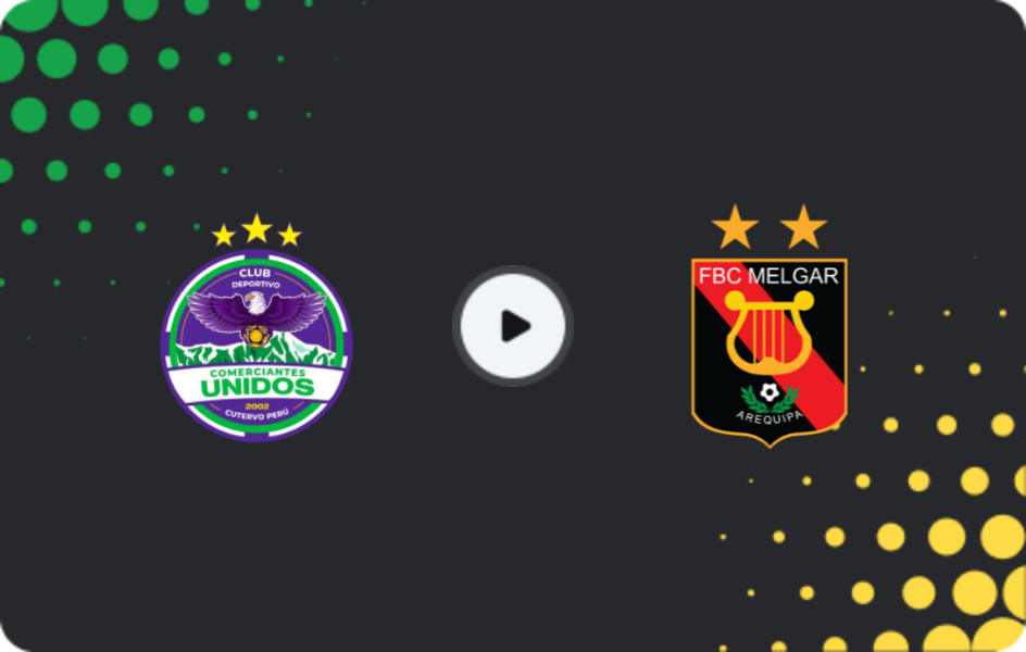 Where to watch Comerciantes Unidos — FBC Melgar, Primera División, 09.05.2026