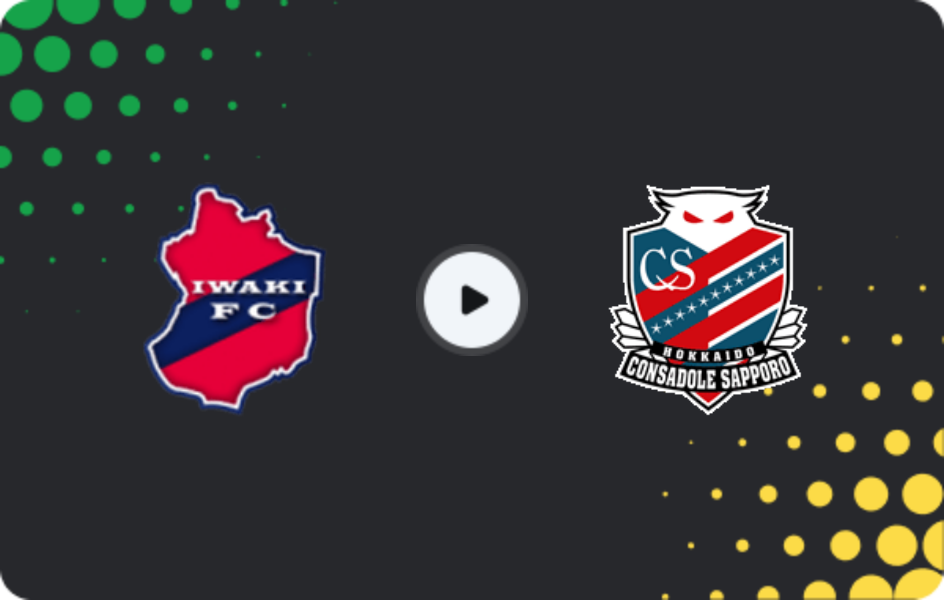 Where to watch Iwaki — Consadole Sapporo, J2 League, 08.02.2026