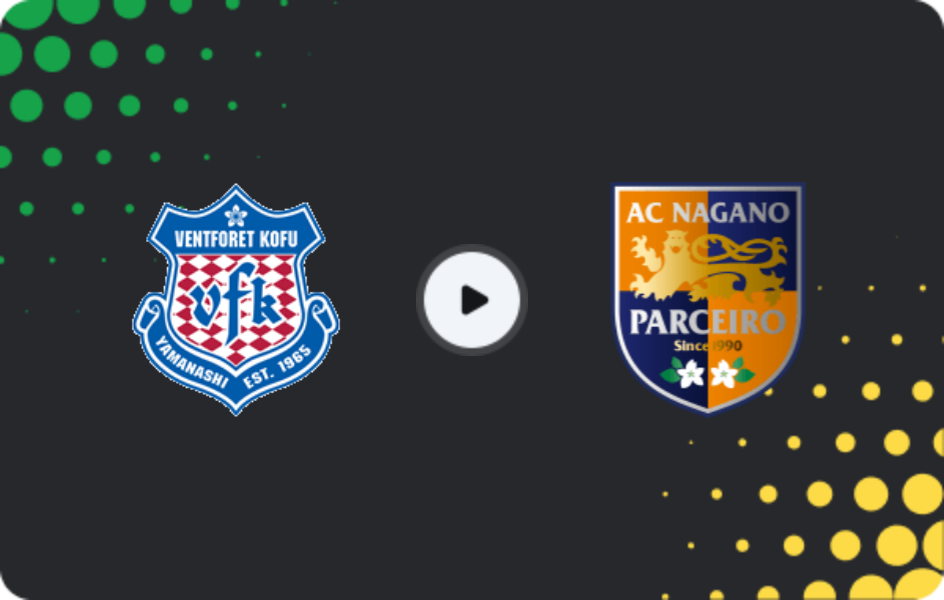 Where to watch Ventforet Kofu — Parceiro Nagano, J2 League, 14.02.2026