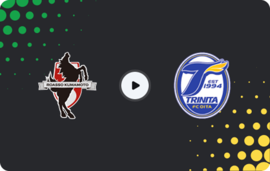 Where to watch Roasso Kumamoto — Oita Trinita, J2 League, 01.03.2026