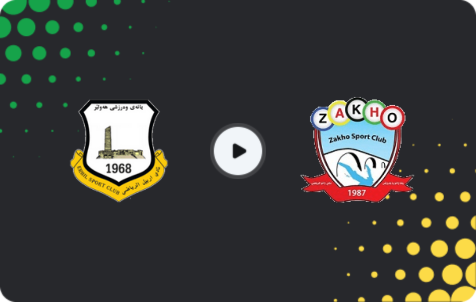Where to watch Erbil — Zakho, Stars League, 14.02.2026