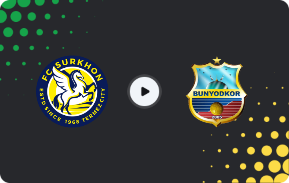 Where to watch Surkhon — Bunyodkor, Super League, 11.03.2026