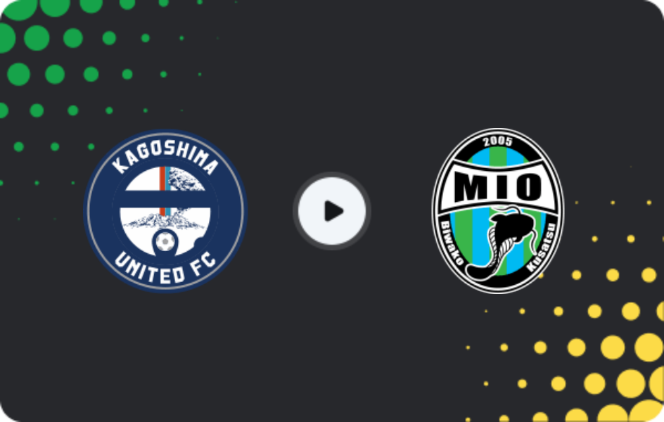 Where to watch Kagoshima United — Biwako Shiga, J2 League, 15.03.2026