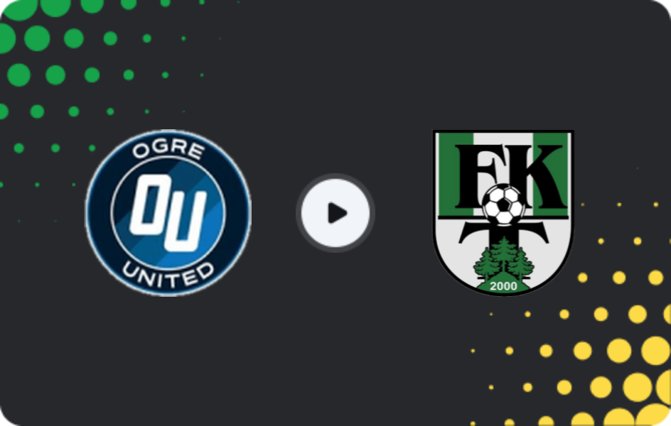 Where to watch Ogre United — Tukums, Virsliga, 15.03.2026