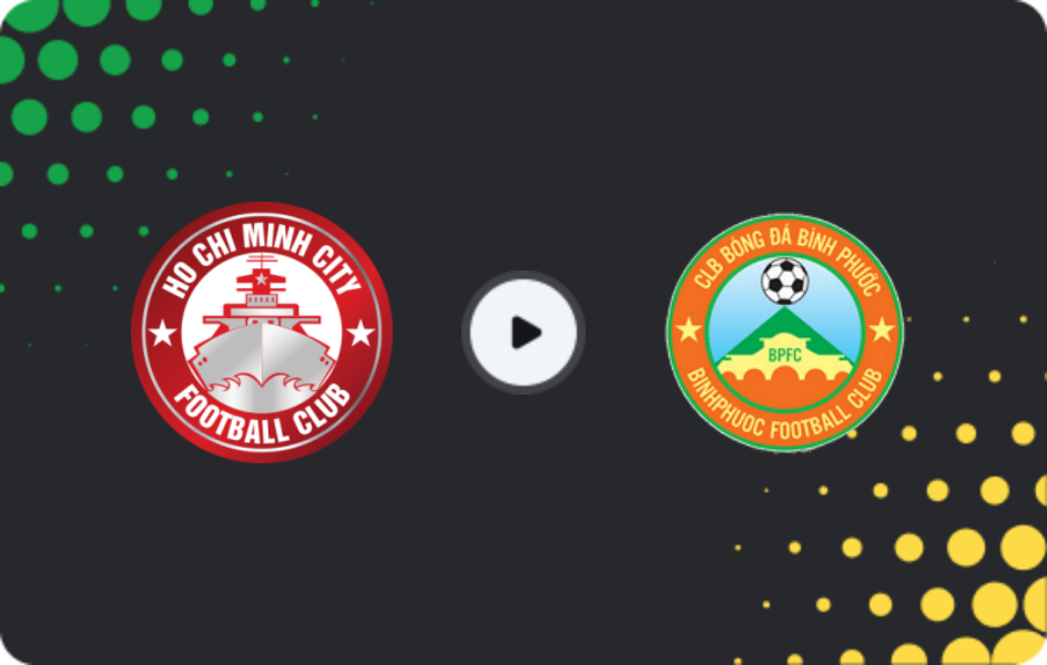 Where to watch Ho Chi Minh City — Bình Phước, Cup, 20.03.2026