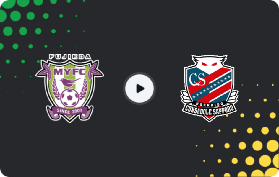 Where to watch Fujieda MYFC — Consadole Sapporo, J2 League, 28.03.2026