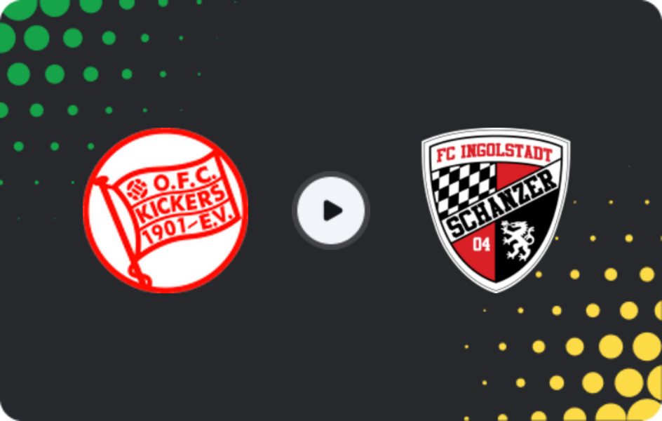 Where to watch Kickers Offenbach U19 — Ingolstadt U19, U19 Bundesliga, 29.03.2026