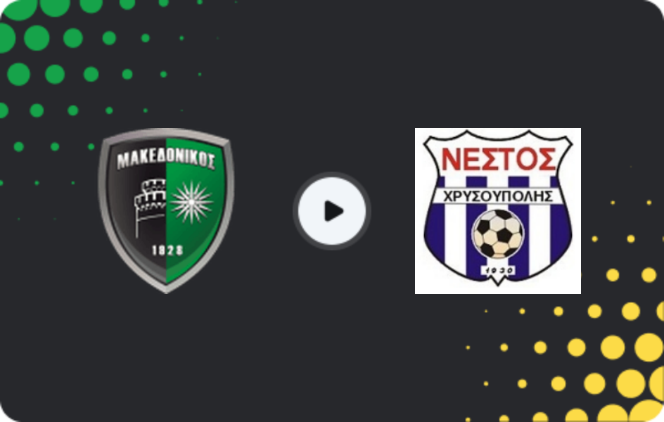 Where to watch Makedonikos Neapolis — Nestos Chrisoupolis, Super League 2, 29.03.2026
