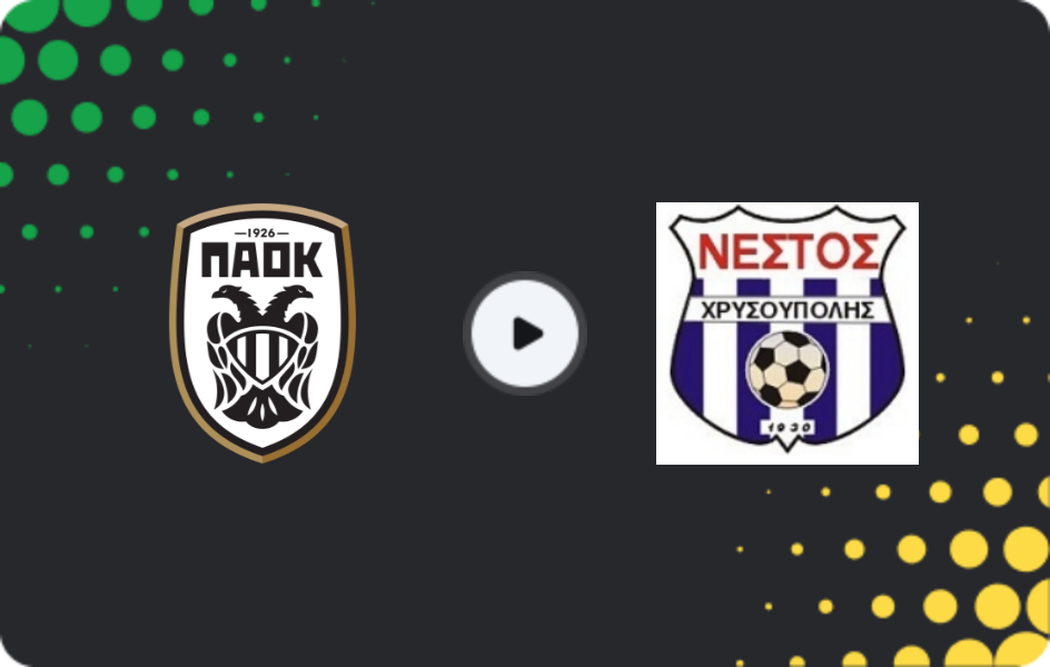 Where to watch PAOK II — Nestos Chrisoupolis, Super League 2, 05.04.2026