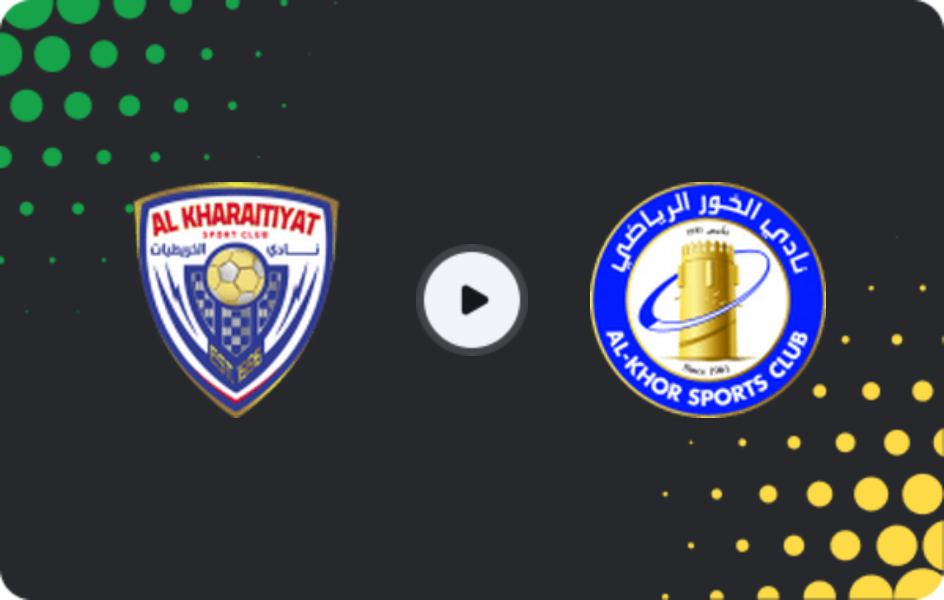 Where to watch Al Kharaitiyat — Al-Khor, Second Division, 12.04.2026