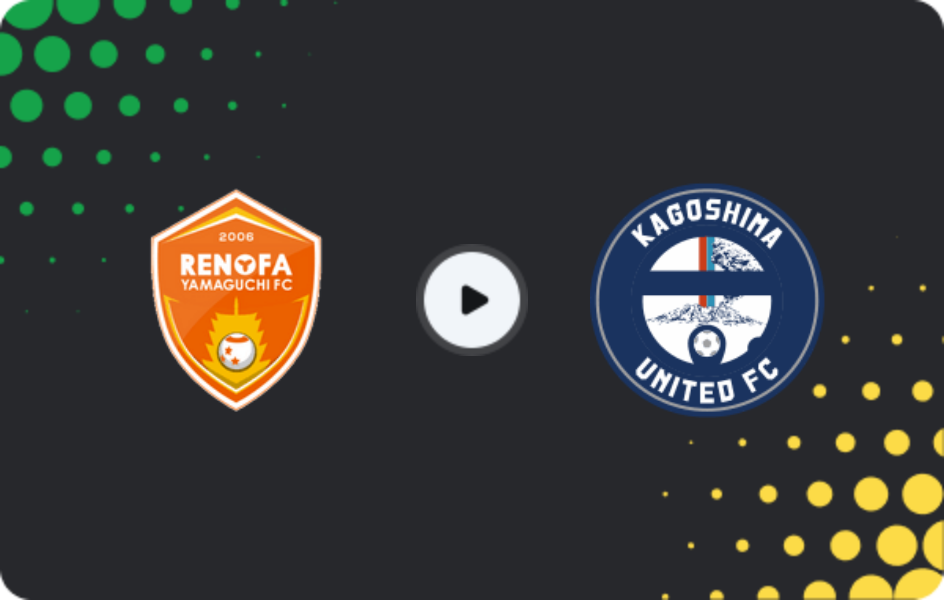 Where to watch Renofa Yamaguchi — Kagoshima United, J2 League, 18.04.2026