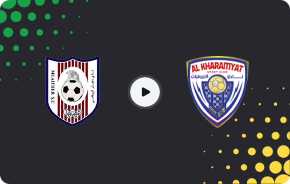 Where to watch Muaither SC — Al Kharaitiyat, Second Division, 20.04.2026