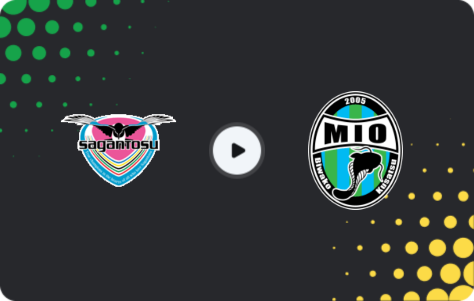 Where to watch Sagan Tosu — Biwako Shiga, J2 League, 25.04.2026