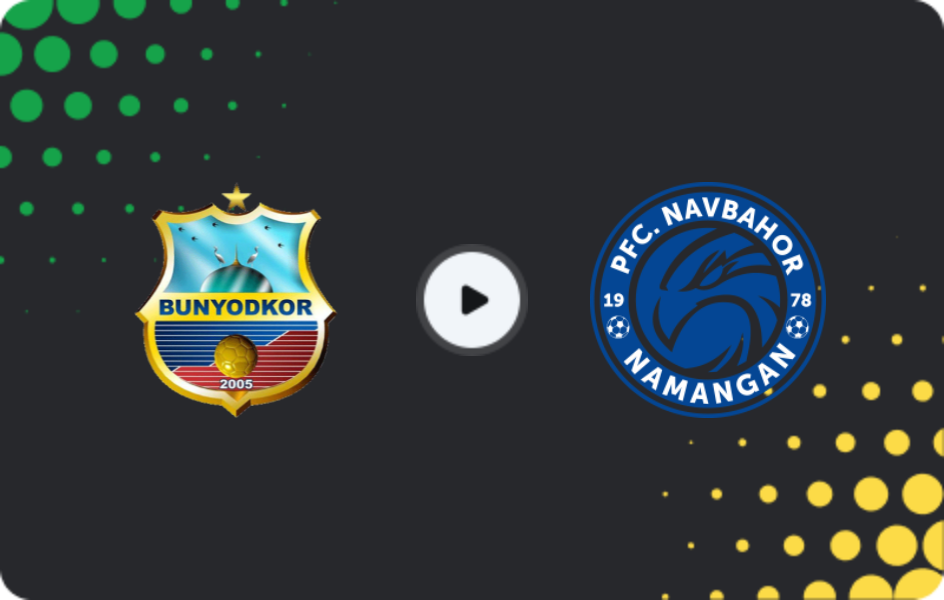 Where to watch Bunyodkor — Navbahor, Super League, 27.04.2026