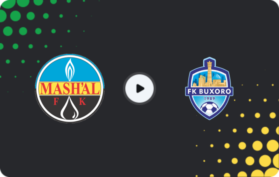 Where to watch Mash'al — Buxoro, Super League, 27.04.2026