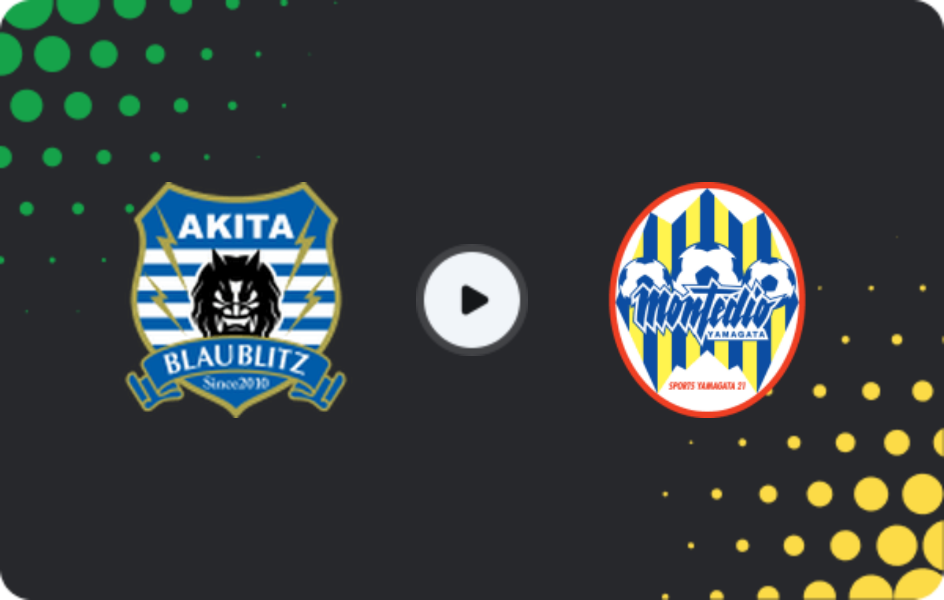 Where to watch Blaublitz Akita — Montedio Yamagata, J2 League, 29.04.2026