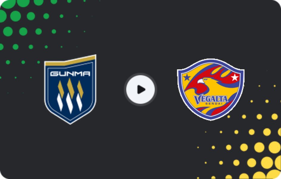 Where to watch Thespakusatsu Gunma — Vegalta Sendai, J2 League, 29.04.2026