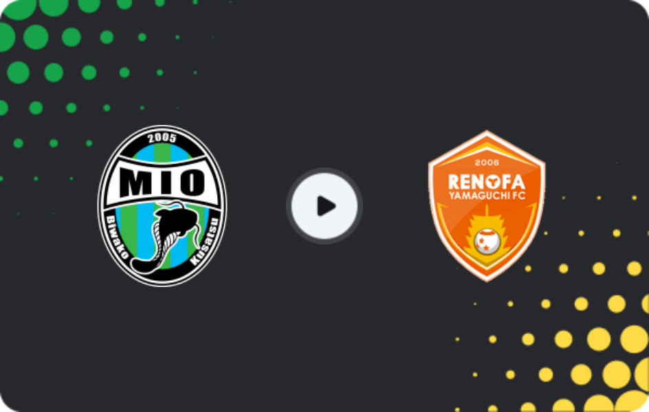 Where to watch Biwako Shiga — Renofa Yamaguchi, J2 League, 06.05.2026