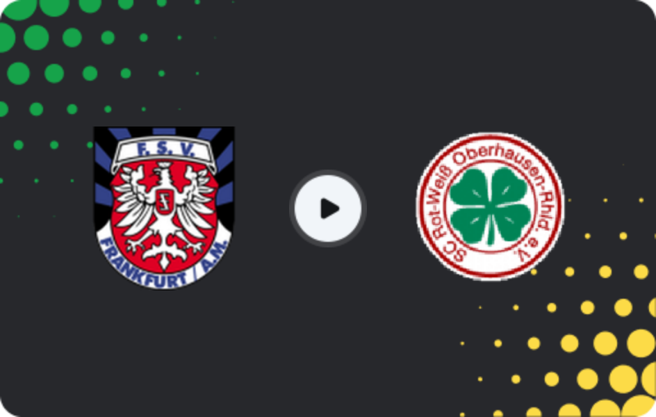 Where to watch FSV Frankfurt U19 — RW Oberhausen U19, U19 Bundesliga, 09.05.2026