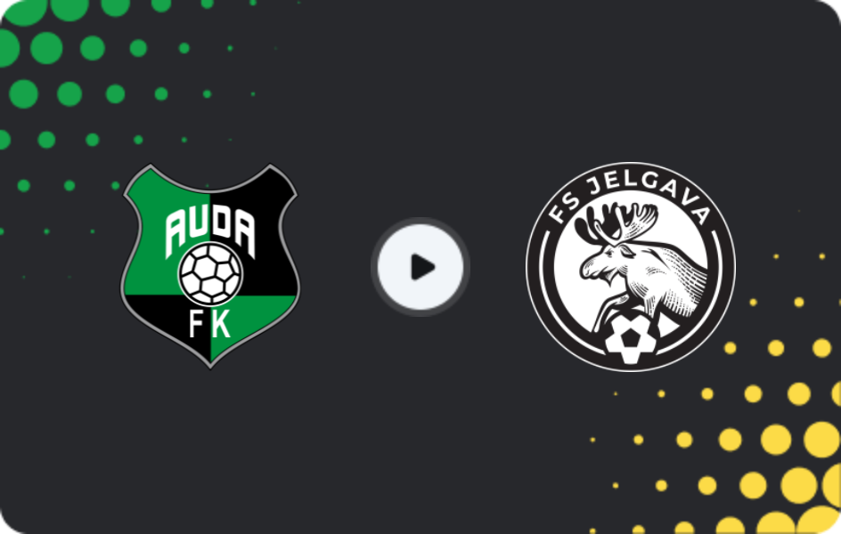 Where to watch Auda — FS Jelgava, Virsliga, 13.06.2026