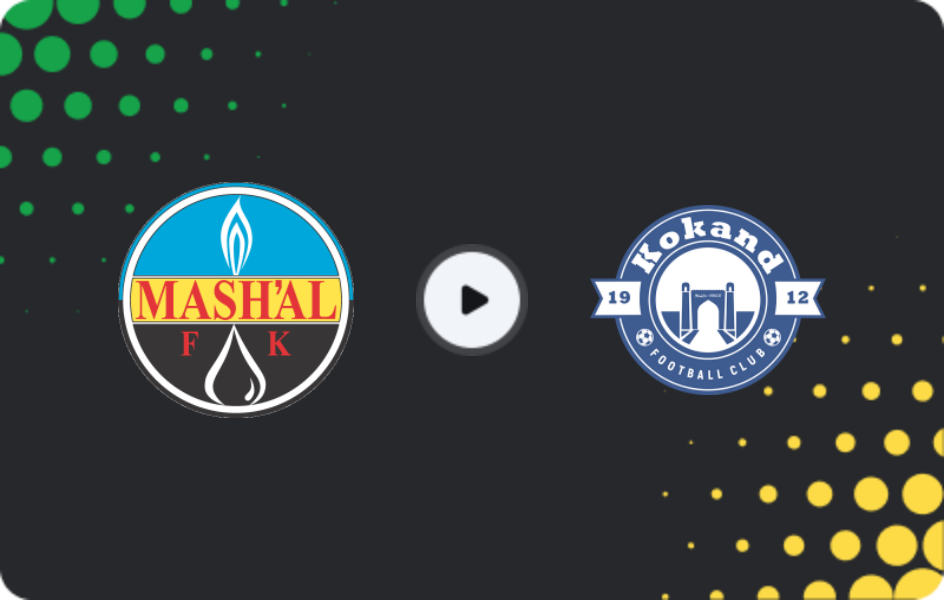 Where to watch Mash'al — Kokand 1912, Super League, 20.07.2026