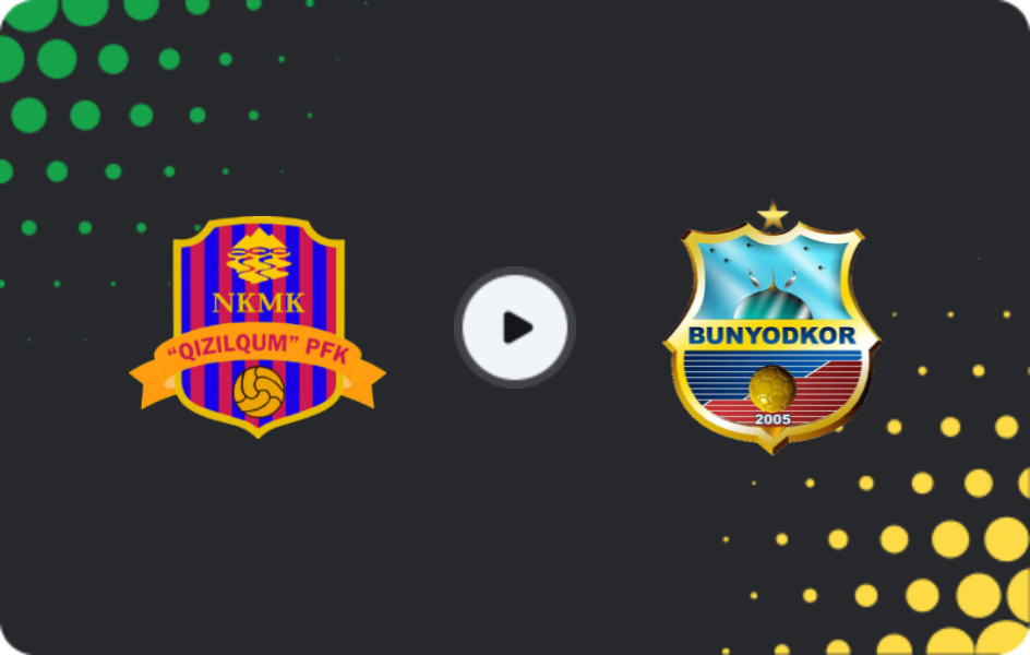 Where to watch Qizilqum — Bunyodkor, Super League, 04.08.2026