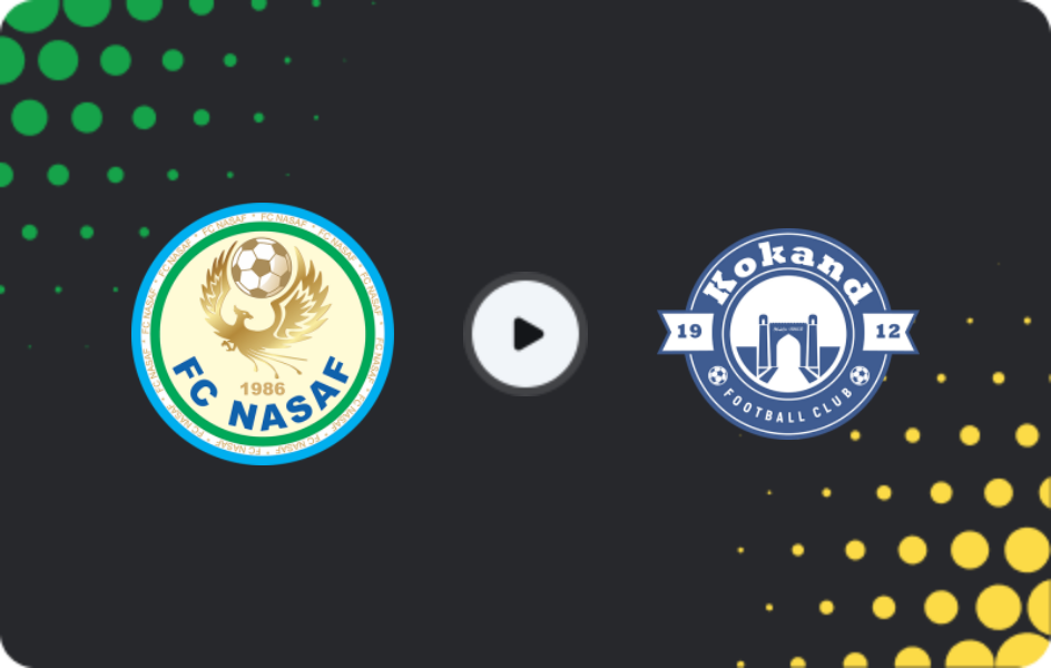 Where to watch Nasaf — Kokand 1912, Super League, 09.08.2026