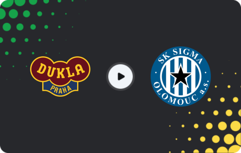 Де дивитися Дукла Прага - Сігма Оломоуц, Перша Ліга, 22.11.2025