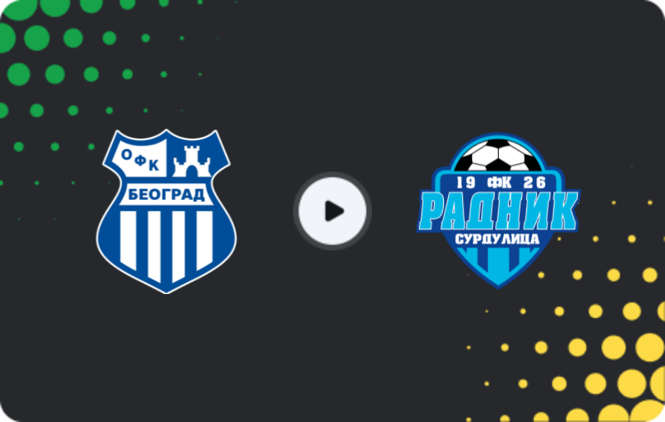 Де дивитися ОФК Белград - Раднік Сурдуліца, Суперліга, 08.04.2026