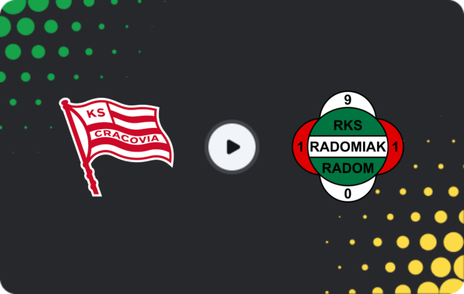 Де дивитися Краковія Краков - Радомяк Радом, Екстракласа, 09.05.2026