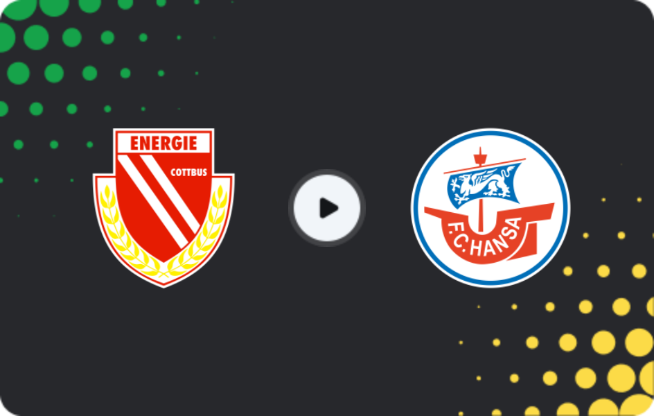 Де дивитися Енергі Котбус - Ганза Росток, 3-я Ліга, 07.03.2026