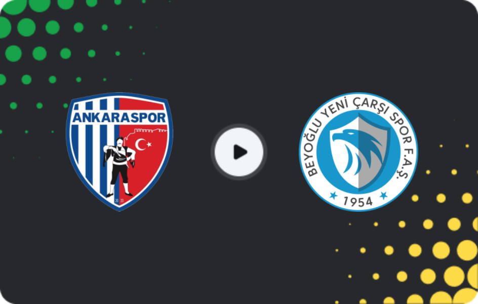 Де дивитися Анкараспор - Бейоглу Єні Чарші, Друга Ліга, 29.03.2026