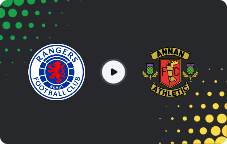 Де дивитися Рейнджерс - Аннан Атлетік, Кубок, 17.01.2026
