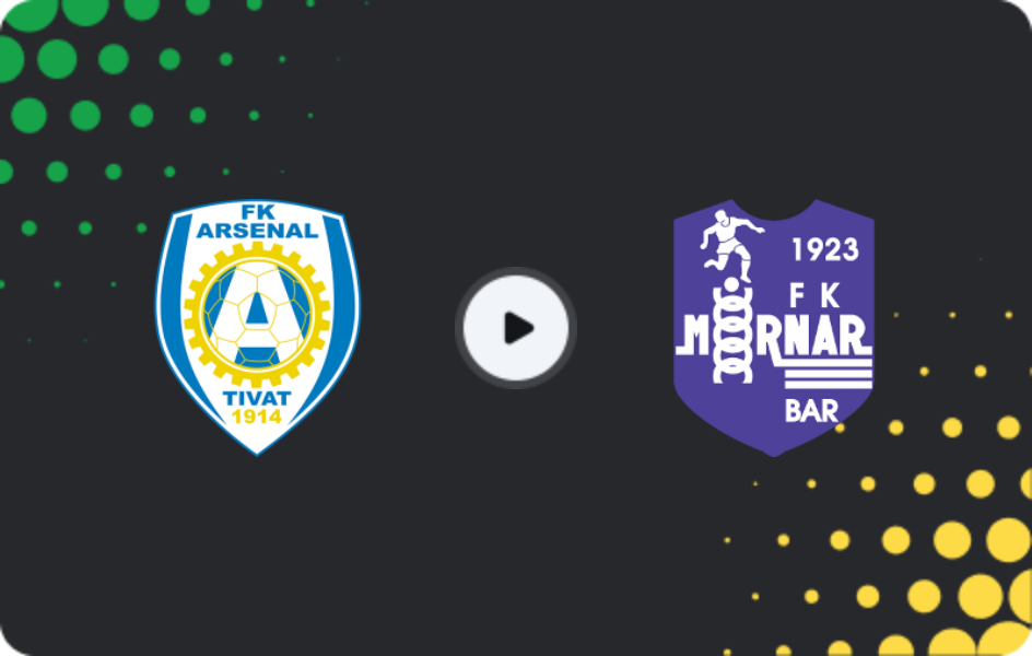 Де дивитися Арсенал Тіват - Морнар, Перша ліга, 11.04.2026