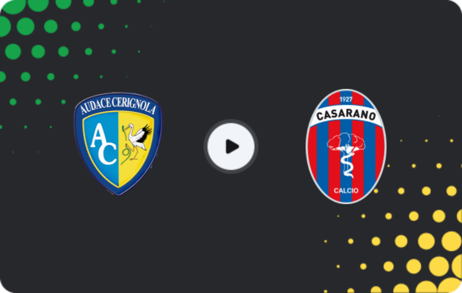 Де дивитися Аудаче Черіньола   - Касарано, Серія C - Група C, 20.02.2026