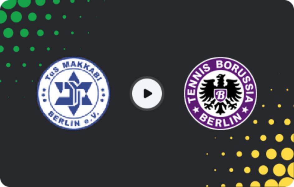 Де дивитися Маккабі - Тенніс Боруссія, Оберліга NOFV-Норд, 08.03.2026