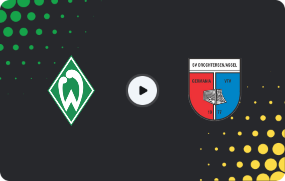 Де дивитися Вердер Бремен II - Дрохтерсен/Ассель, Регіоналліга - Північ, 22.03.2026
