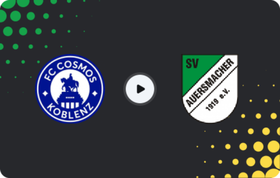 Де дивитися Космос Кобленц - Ауершмахер  , Оберліга - Рейнланд-Пфальц/Саар, 12.04.2026
