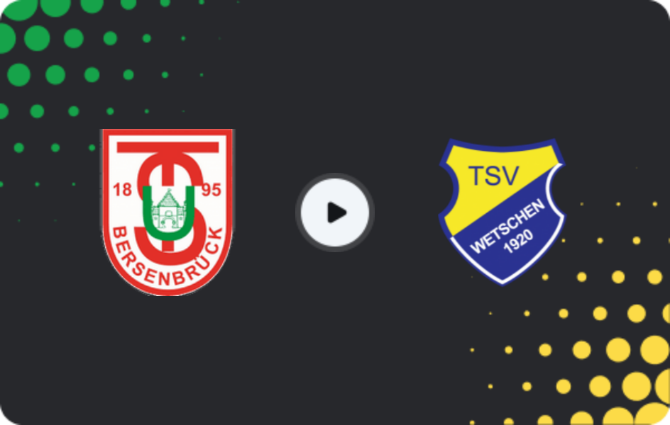 Де дивитися Берзенбрюк - Ветшен, Оберліга - Нижня Саксонія, 26.04.2026