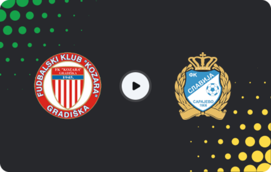 Де дивитися Козара Градішка   - Славія  , 1-ша ліга - РС, 07.03.2026