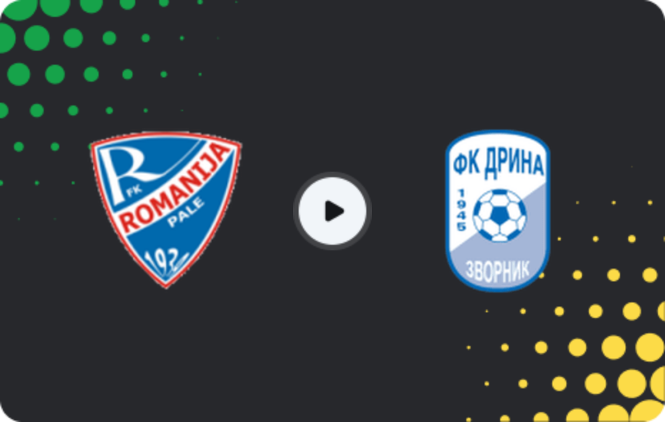 Де дивитися ФК Романія Пале - Дріна Зворник, 1-ша ліга - РС, 22.04.2026