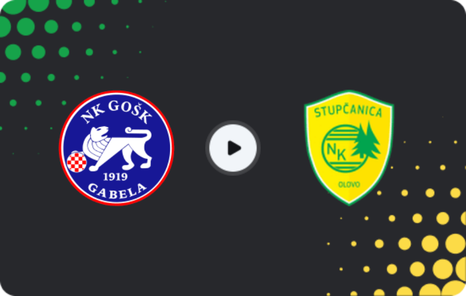 Де дивитися ГОШК Габела - Ступчаніца Олово, 1-ша ліга - ФБіГ, 25.04.2026