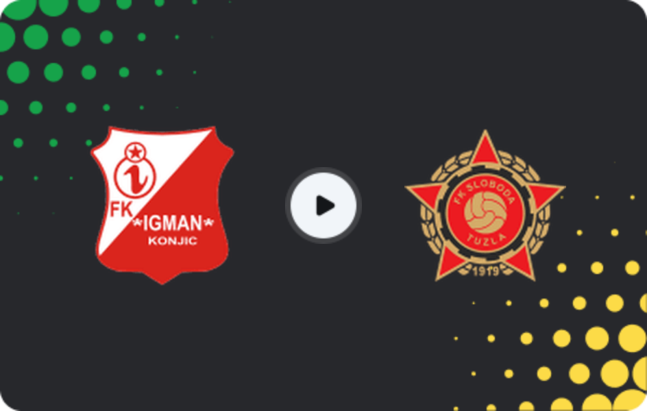 Де дивитися Ігман Коньїч - Слобода Тузла, 1-ша ліга - ФБіГ, 25.04.2026