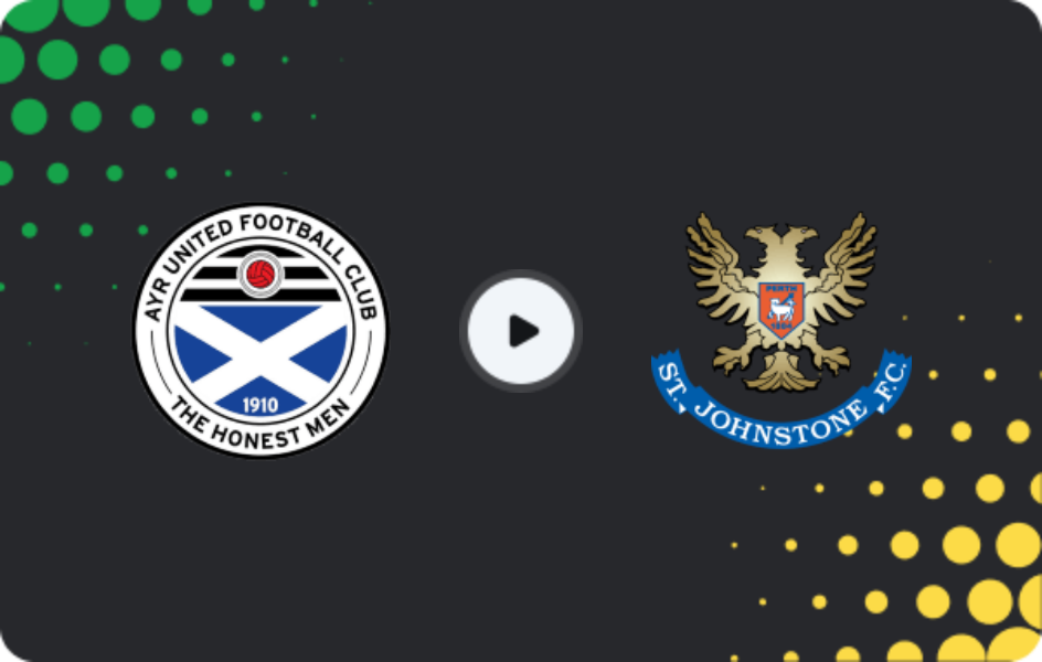 Де дивитися Ейр Юнайтед - Сент-Джонстон, Чемпіонат, 01.05.2026