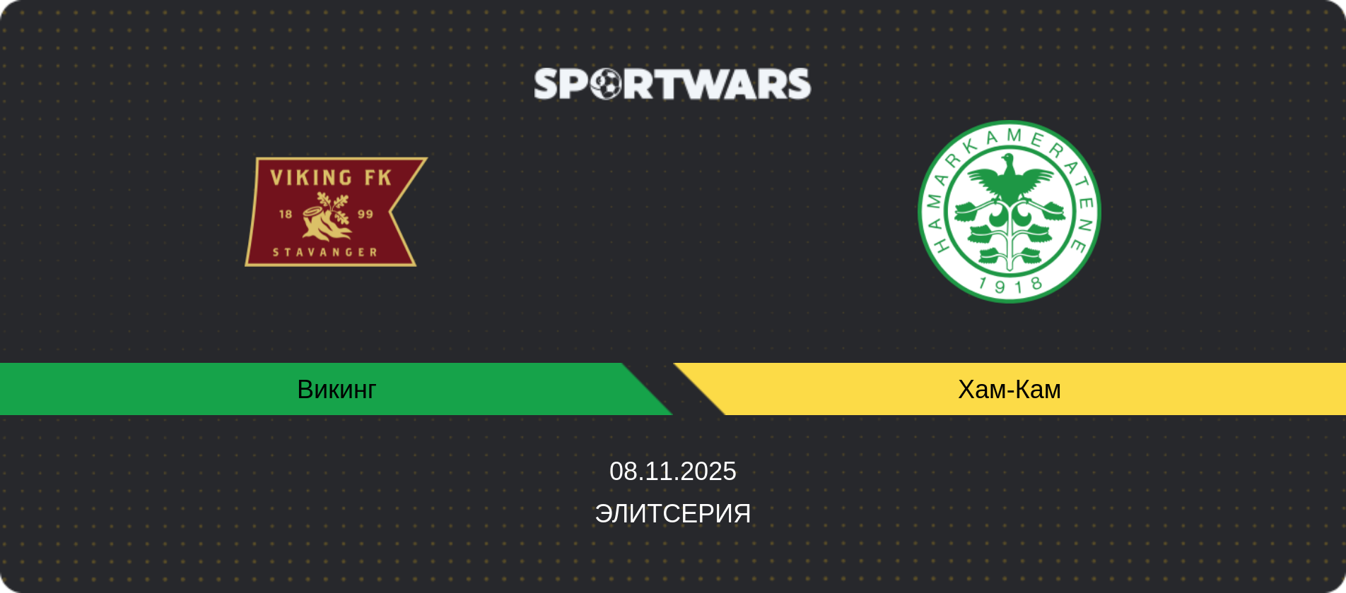 Прогноз матча Викинг - Хам-Кам, Элитсерия, 08.11.2025