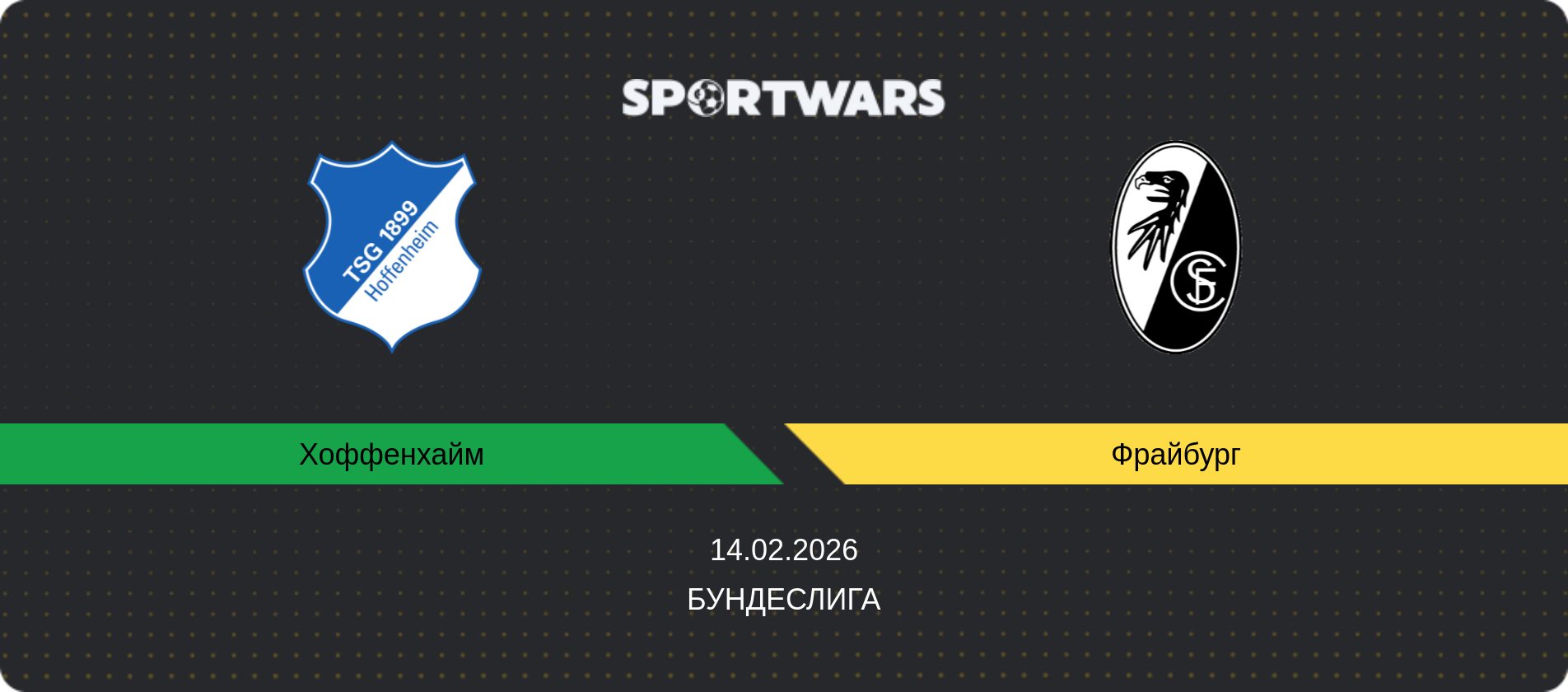 Прогноз матча Хоффенхайм - Фрайбург, Бундеслига, 14.02.2026
