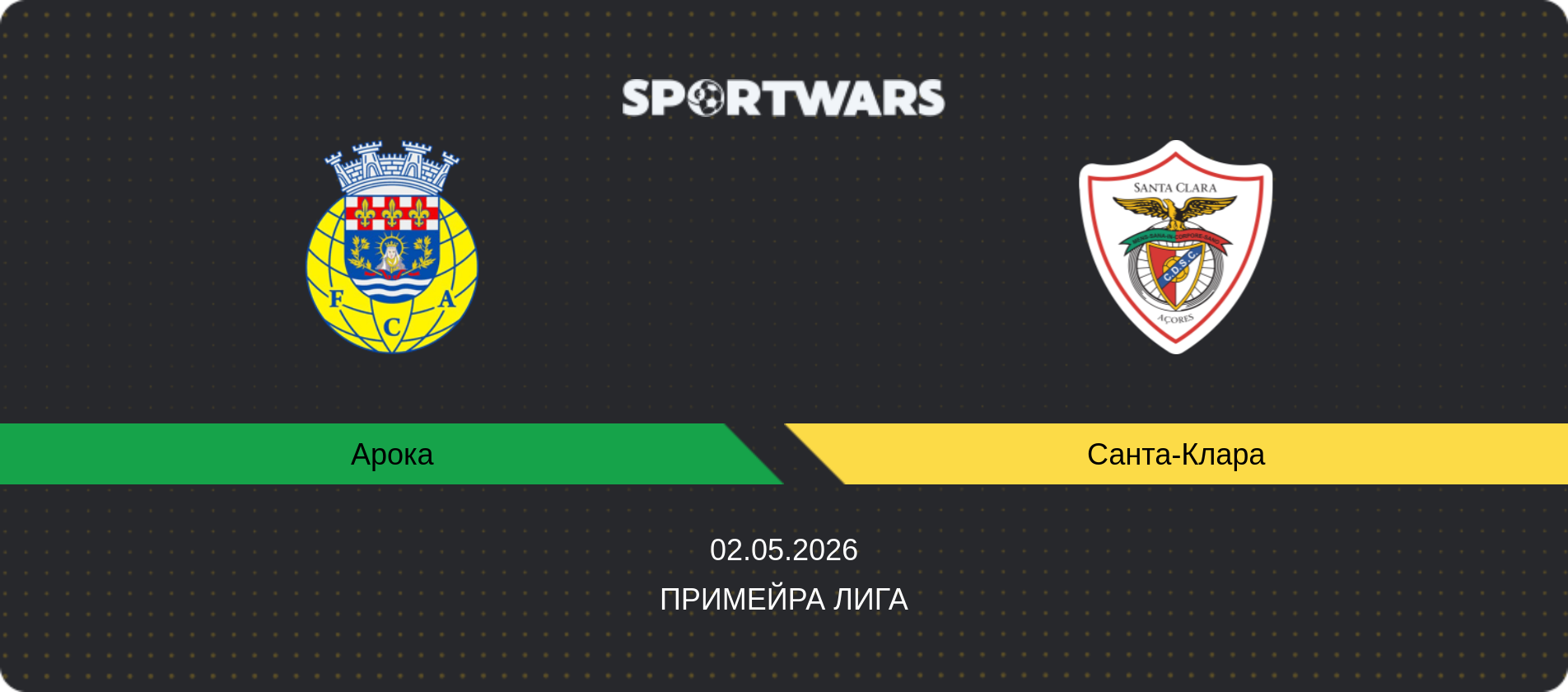 Прогноз матча Арока - Санта-Клара, Примейра Лига, 02.05.2026