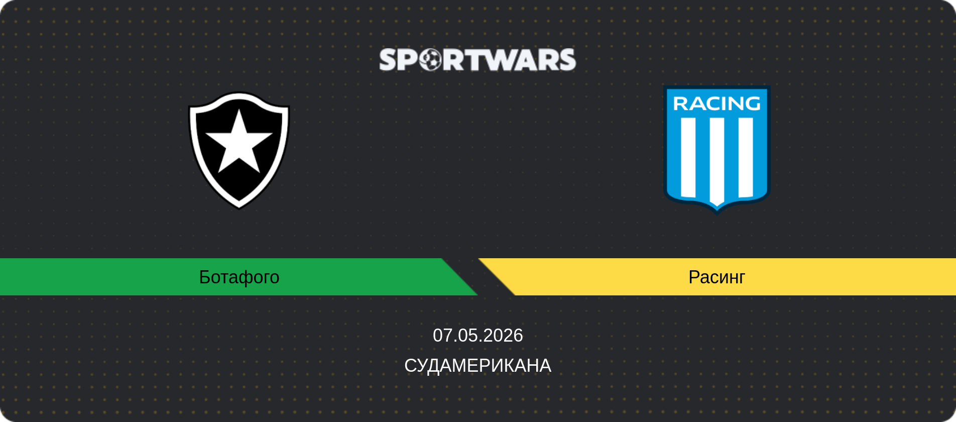 Прогноз матча Ботафого - Расинг, Судамерикана, 07.05.2026